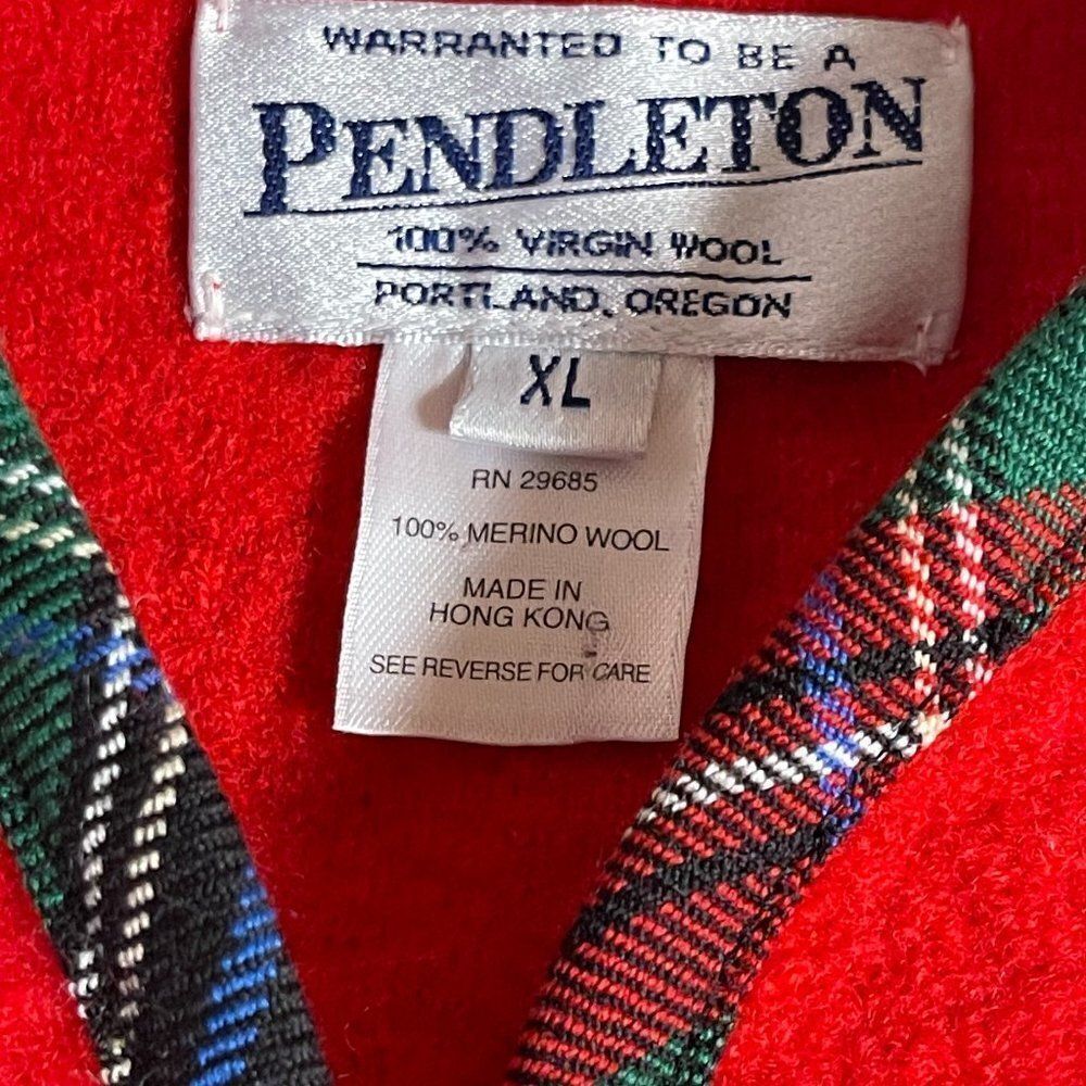 Pendleton Wool Red Plaid Jacket XL - Picture 8 of 9